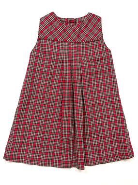 Strasburg Children Holiday Plaid Sleeveless Dress